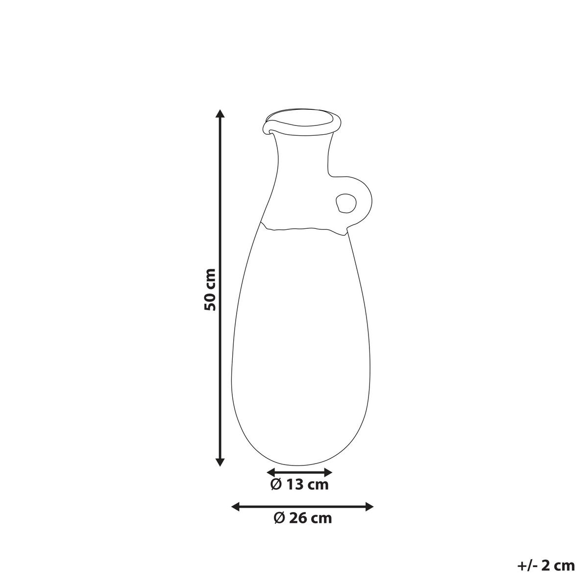 DEKOVASE Terrakotta grün Maroneja - Grün, Stein (50cm) - Beliani