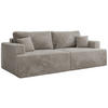 4-SITZER SOFA VIRELLA Hellgrau Plüsch - Hellgrau/Schwarz, Textil (240/88/115cm) - MKS
