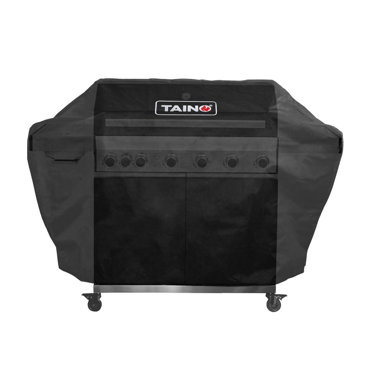 GRILLABDECKHAUBE PLATINUM BLACK YAMARA 6 Brenner - Schwarz, Textil (165/105/55cm) - TAINO