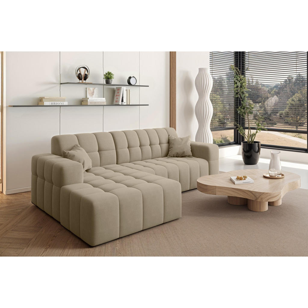 Thumbnail - Kaiser Möbel Ecksofa, Beige, Textil, 4-Sitzer, L-Form, Ottomane links, Ottomane rechts,L-Form, 265x168 cm, Wohnzimmer, S...