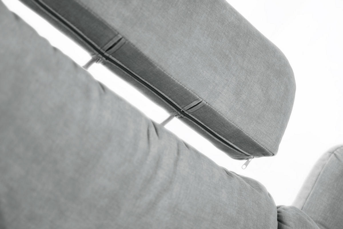 ROHOVÁ POHOVKA 250 cm v oceľovo sivej - sivá, textil (250/200cm) - Home Collective