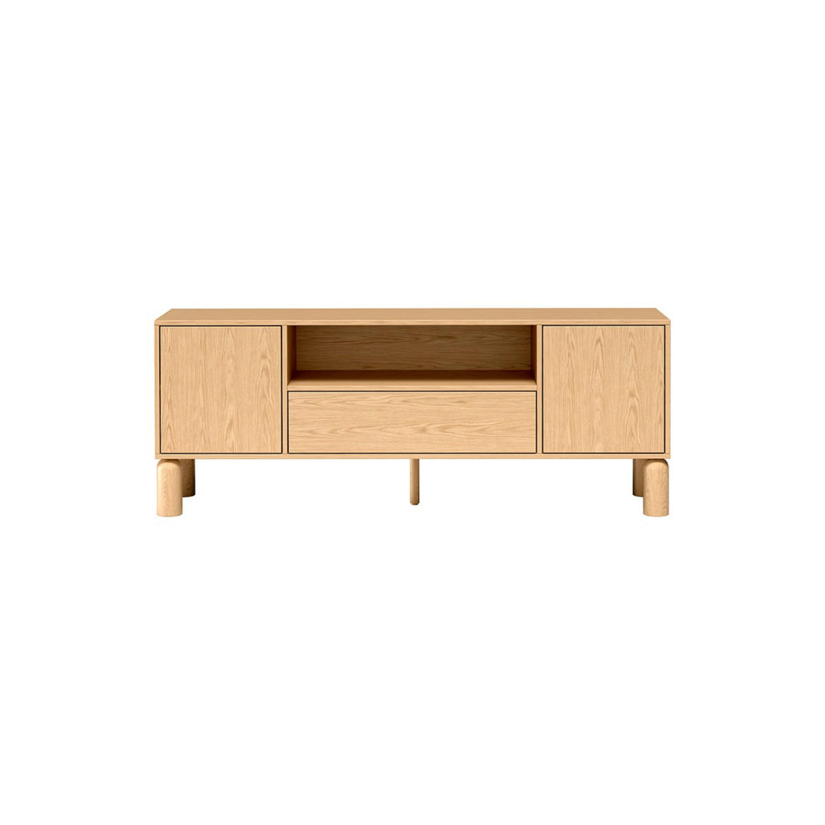 TV-LOWBOARD Sanden SN-6 160 x 61,6 x 40,6 cm Eiche Bookmatch - Eichefarben, Holz/Holzwerkstoff (160/61.6/40.6cm) - Koseto