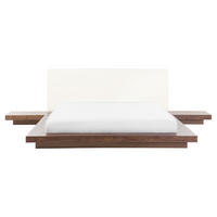 WASSERBETT 160x200 cm Heller Holzfarbton Zen - Hellbraun, Holzwerkstoff (160/200cm) - Beliani