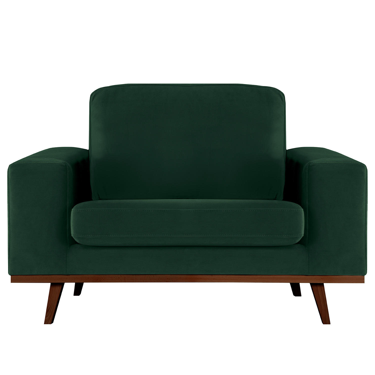 SESSEL - Buchefarben/Grün, Textil (122/81/88cm) - home24