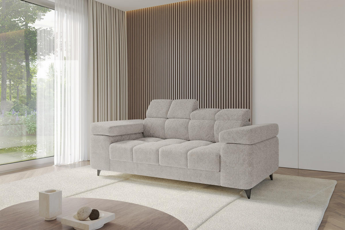 SOFA 2-Sitzer LORD-S1 194x97x90 cm Hellgrau Chenille - Hellgrau, Holzwerkstoff/Textil (194/90/97cm) - ALTDECOR