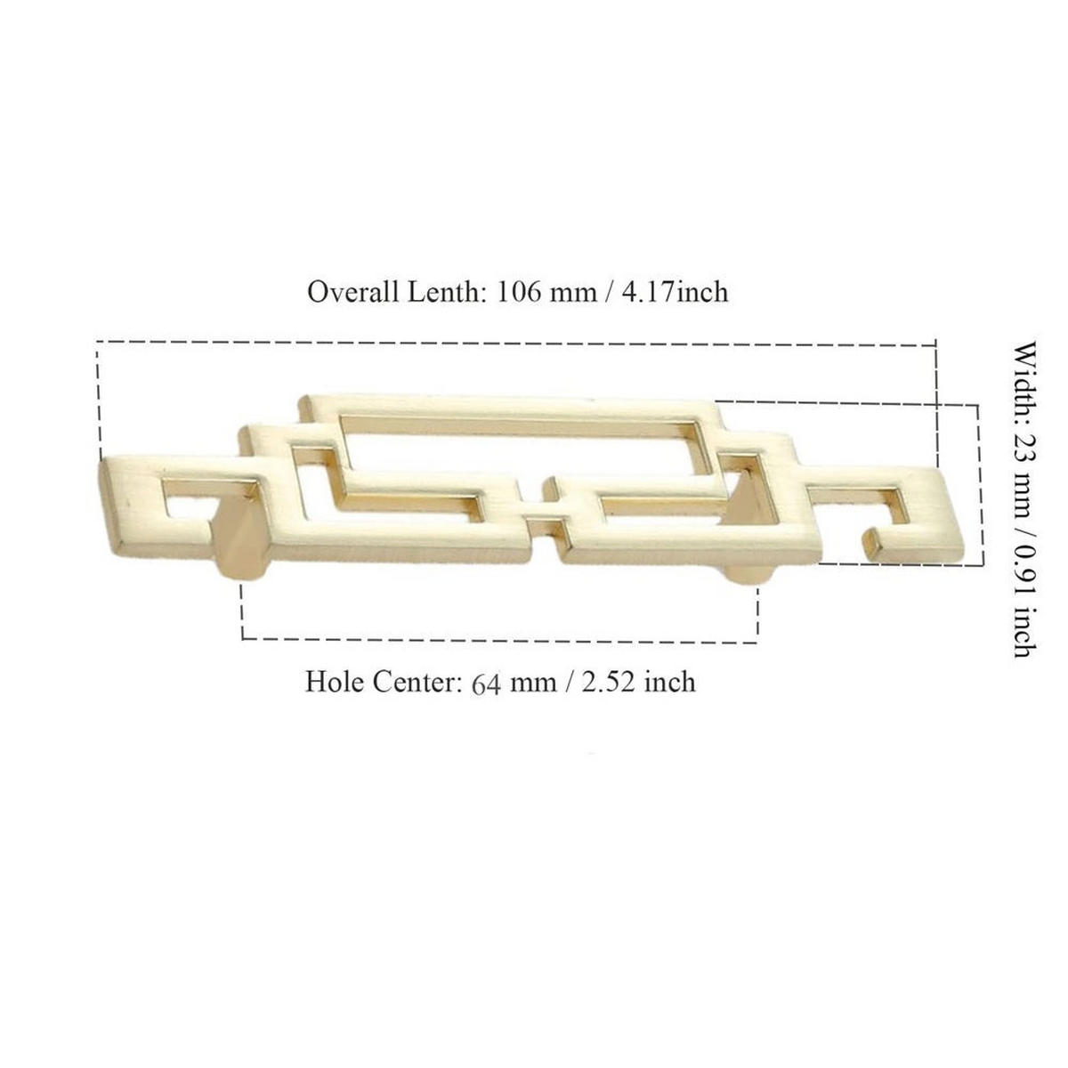 MÖBELGRIFF Gold 2er-Set 64 mm - Goldfarben, Metall (0.23/2/1.05cm)