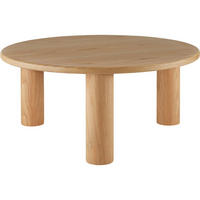 COUCHTISCH Sisi,bodenschonende Filzgleiter,Eiche hell - Eichefarben, Holz (80/80/35.5cm) - tectake