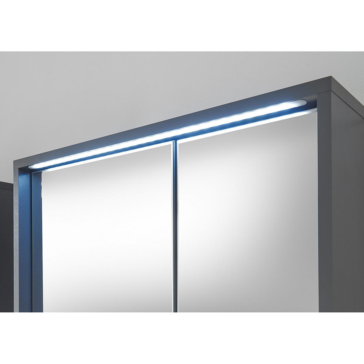 SPIEGELSCHRANK - Inklusive Beleuchtung - Grau, Holzwerkstoff (60/75/20cm) - home24