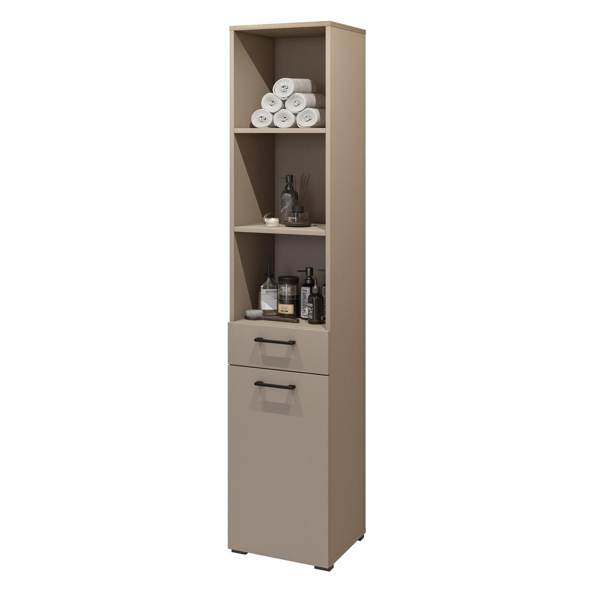 BÜCHERREGAL ROSIRIS 40x40x197 cm, Regal Beige - Beige, Holzwerkstoff (40/197/40cm) - MASSENO