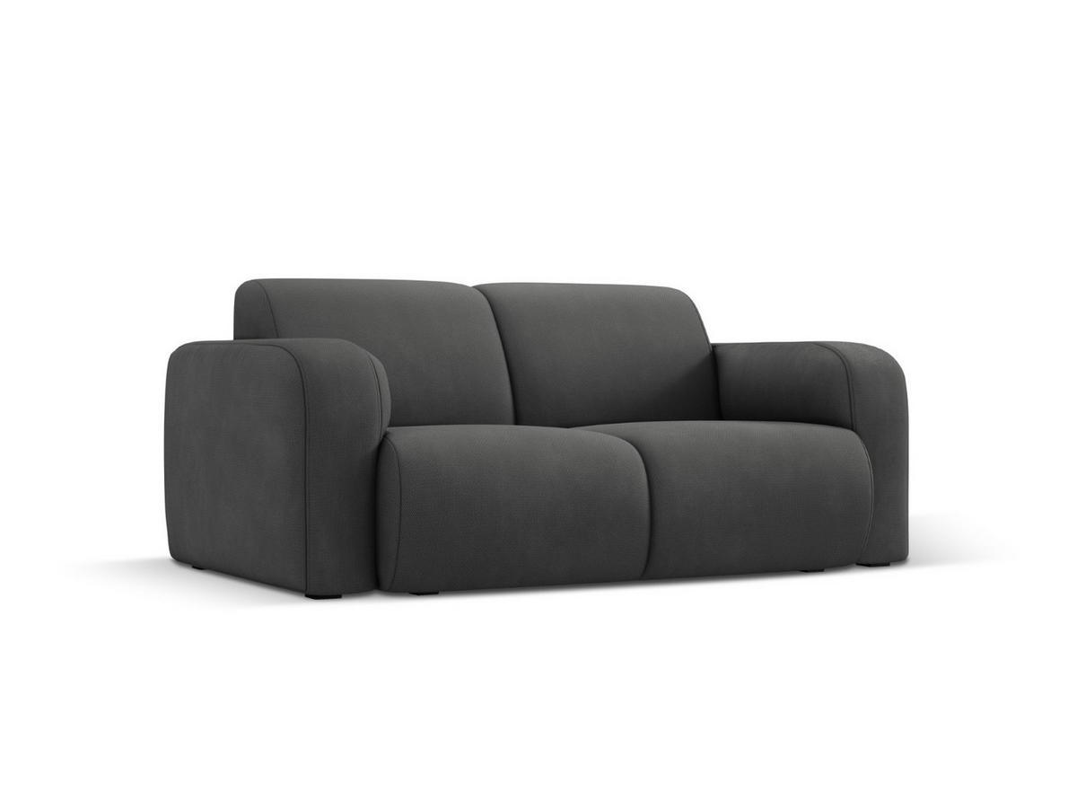 SOFA Molino aus strukturiertem Stoff dunkelgrau 2 Sitzplätze - Dunkelgrau, Textil (95/72/170cm) - Micadoni