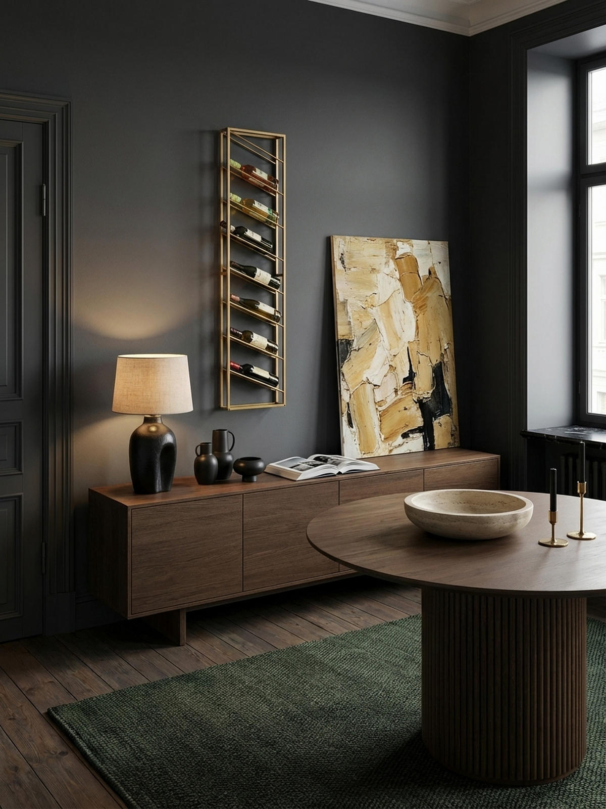 WEINREGAL STILVIN Eisen Pulverbeschichtet Wandmontage Handgefertigt, Gold 36x8x150 cm - Goldfarben, Metall (36/150/8cm) - KADIMA DESIGN