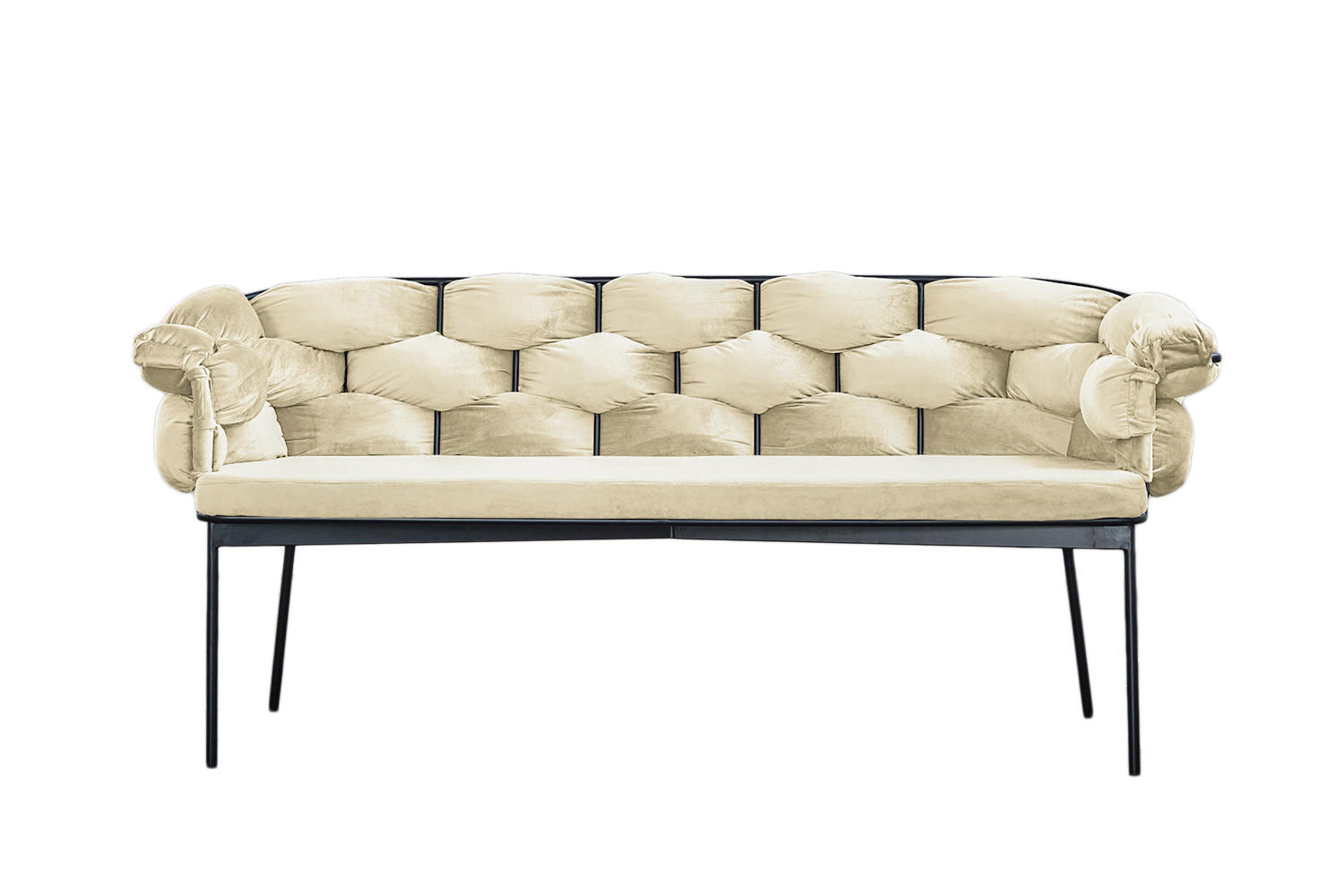 Kawola Sitzbank Weiß 240x78x62 cm