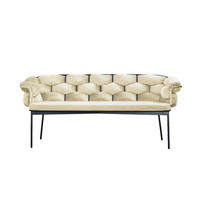 SITZBANK MONTY Weiß Velvet - Weiß, Textil (160/70/62cm) - KAWOLA