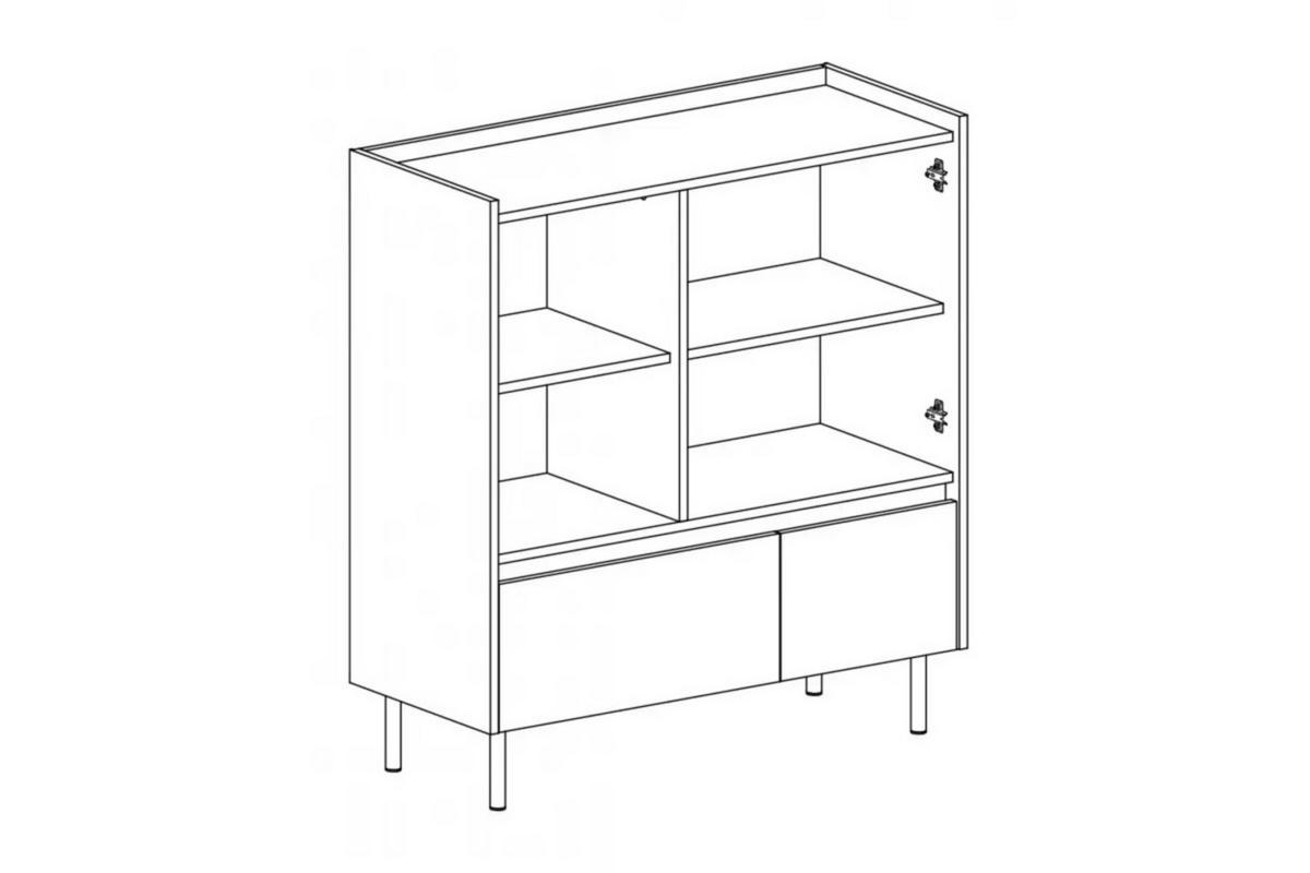 KINDERKOMMODE LIBU 09 95/40/105 in Eukalyptus / Baltic Düne Eiche - Alteiche/Eukalyptusholzfarben, Holzwerkstoff (95/105/40cm) - Deine Möbel 24