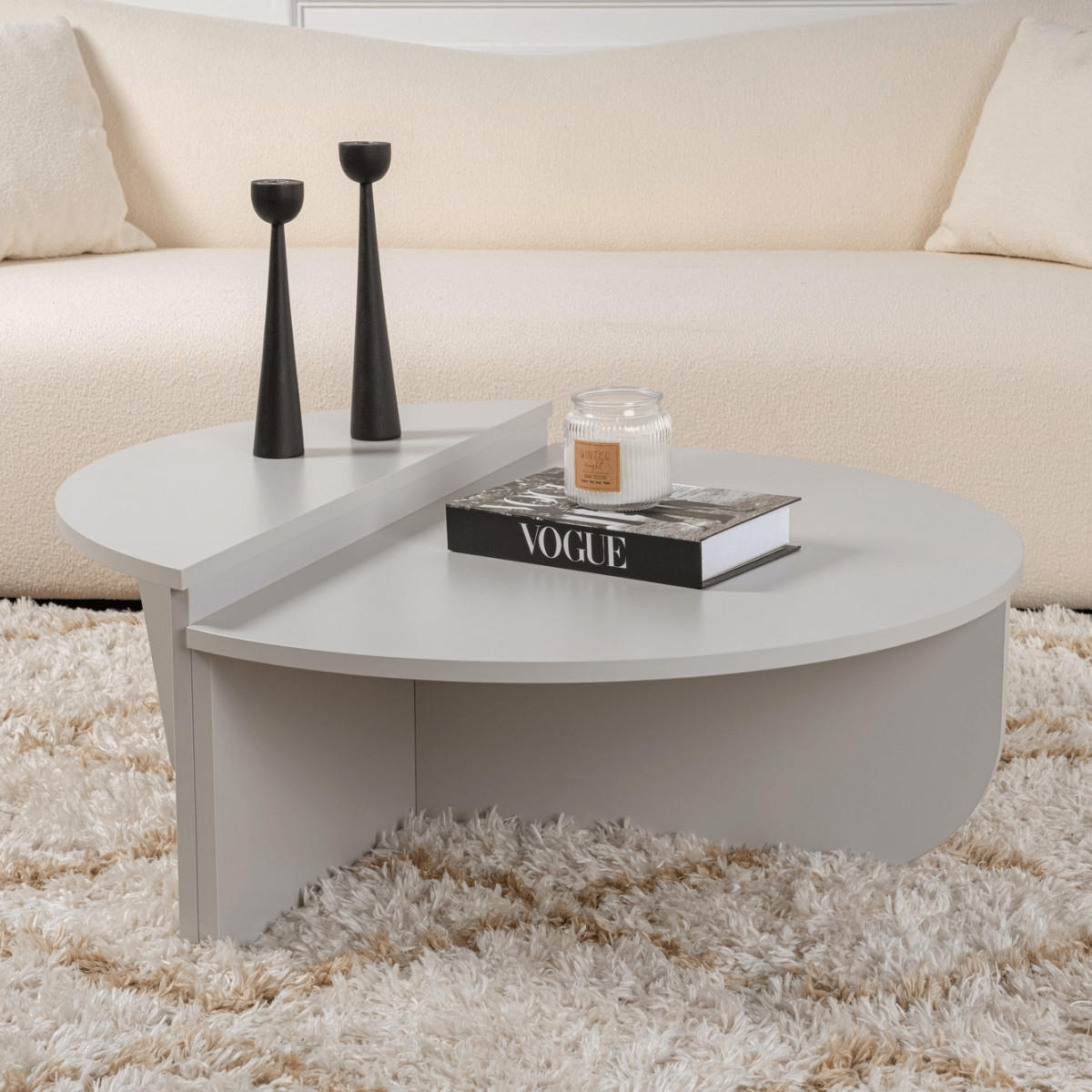 COUCHTISCH (2er-Set) orion 35/90/90 cm - Grau, Holzwerkstoff (90/90/35cm) - Calicosy