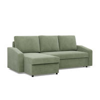 ECKSOFA Neo mit abgeschrägter Armlehnen olivgrün - Olivgrün, Textil (231/140cm) - SIMKAM Furniture