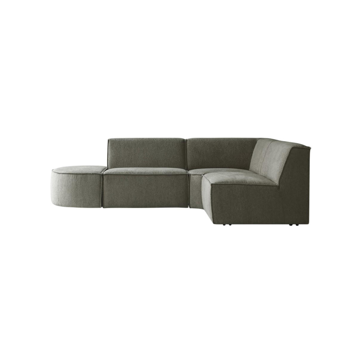 SOFA Dario Grün aus Stoff - Grün, Textil (259/198cm) - Tikamoon