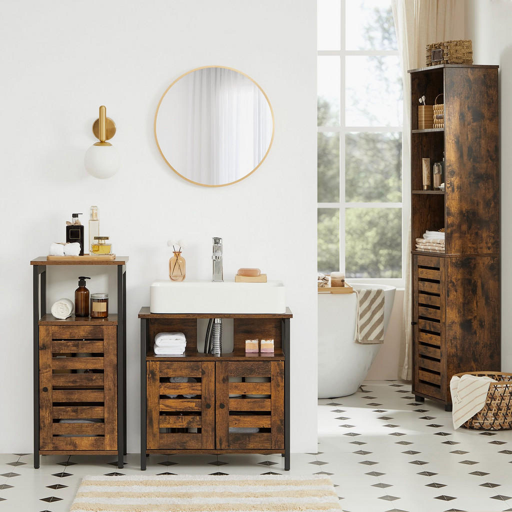 Thumbnail - Hansiro Waschbeckenunterschrank, Braun, Holzwerkstoff, 30x60x60 cm, Badezimmer, Badezimmerschränke, Waschbeckenunterschr...