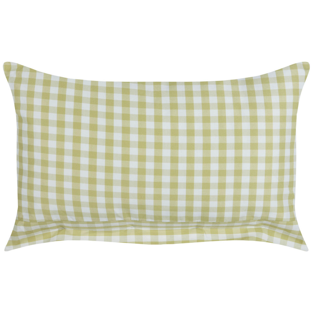 Dekokissen 2er-Set Olivgrün 40/60 cm Talya - Weiß/Braun, Textil (60/40cm) - Beliani