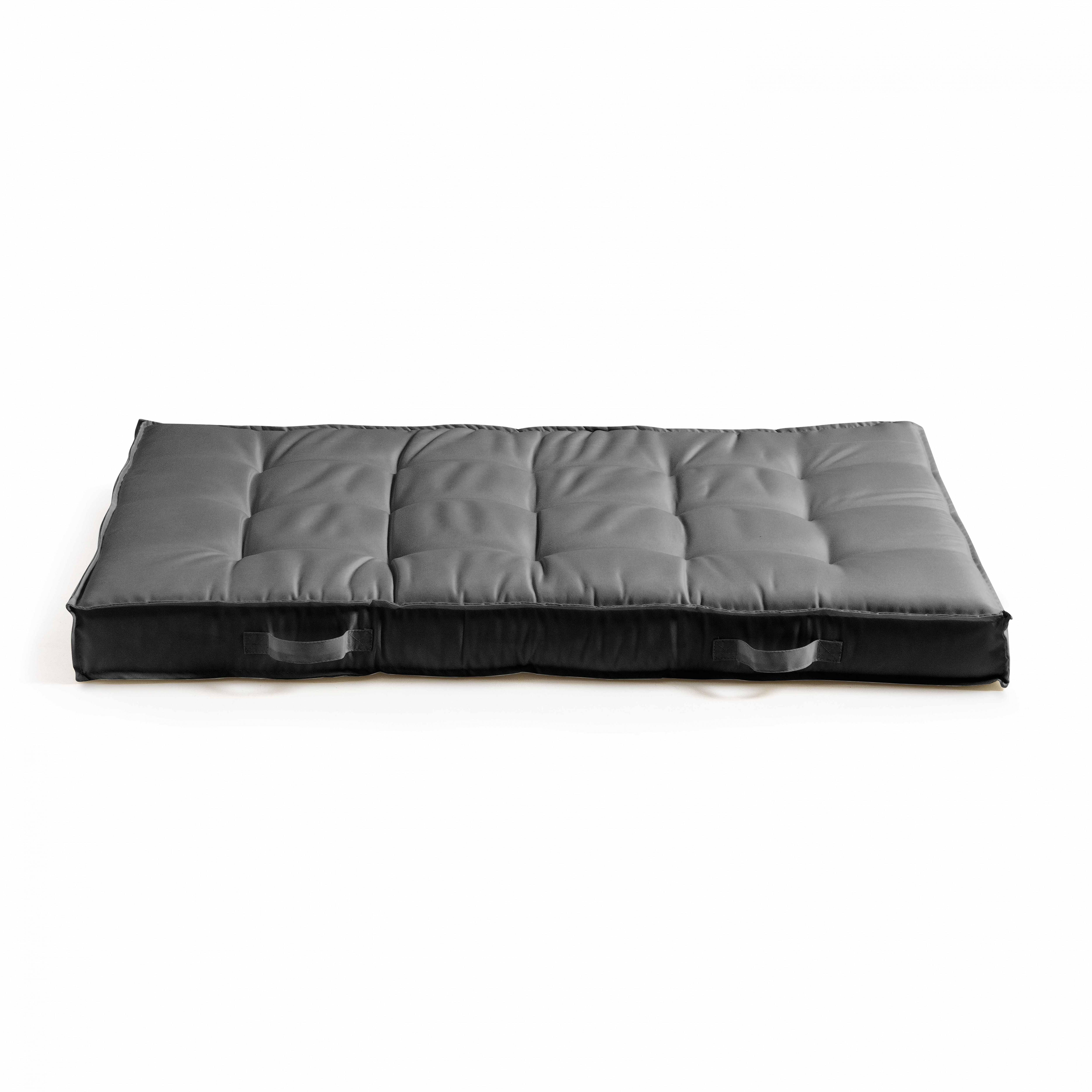 GARTEN-LOUNGESOFA aus Paletten, inkl. Sitzkissen, Grau - Grau, Holz (60/80/60cm) - Oviala