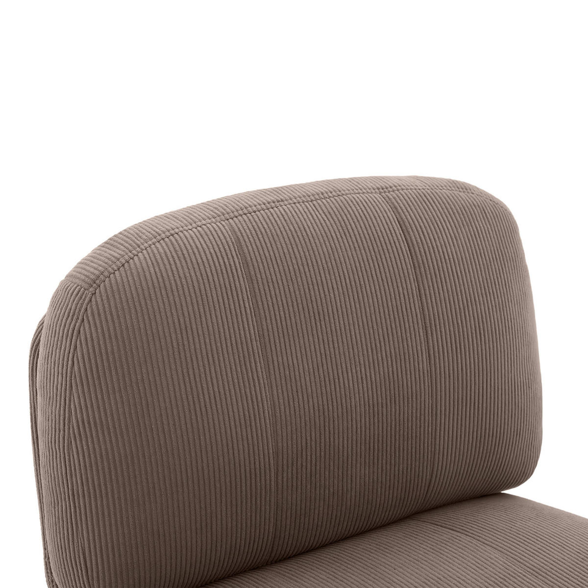 DREHSESSEL Lena aus moderner Cord taupefarbenem - Taupe/Schwarz, Textil/Metall (67/80/78cm) - Sicaan