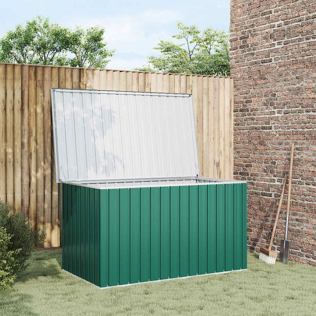 GARTENBOX Grün 171/99/93 Cm - Grün, Metall (171/93/99cm) - vidaXL