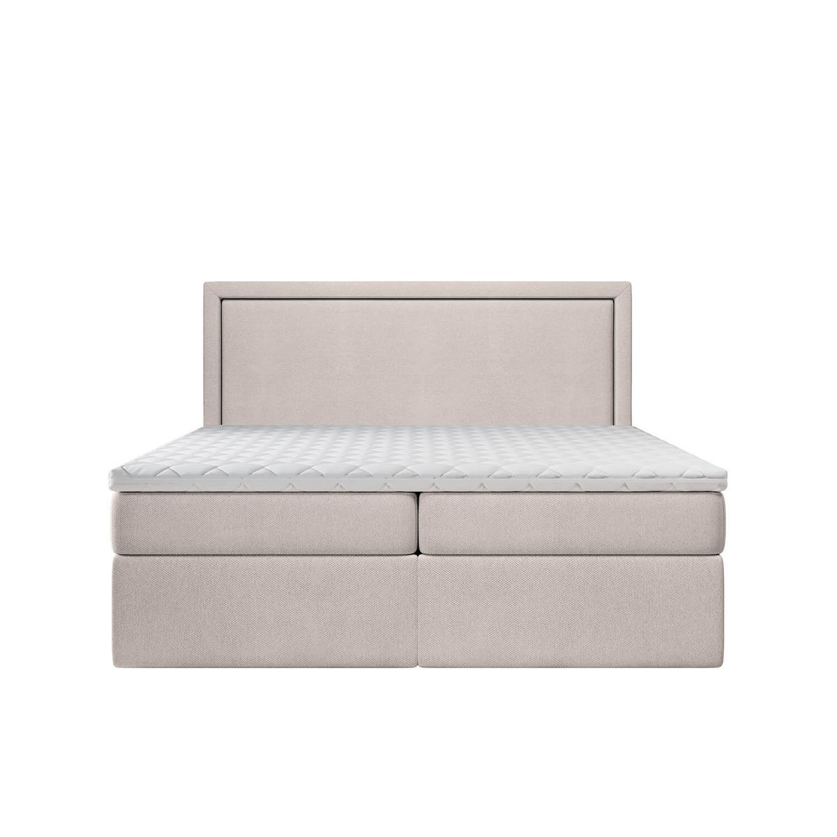 BOXBETT Jodan 120/200 cm Beige im Megan Stoff - Beige/Schwarz, Holz/Holzwerkstoff (120/200cm) - AltaBeds