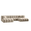 ECKSOFA U-from Grand modular Stoff Salvador Beige - Beige, Holz (317/179cm) - Kaiser Möbel