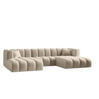 ECKSOFA U-from Grand modular Stoff Salvador Beige - Beige, Holz (317/179cm) - Kaiser Möbel