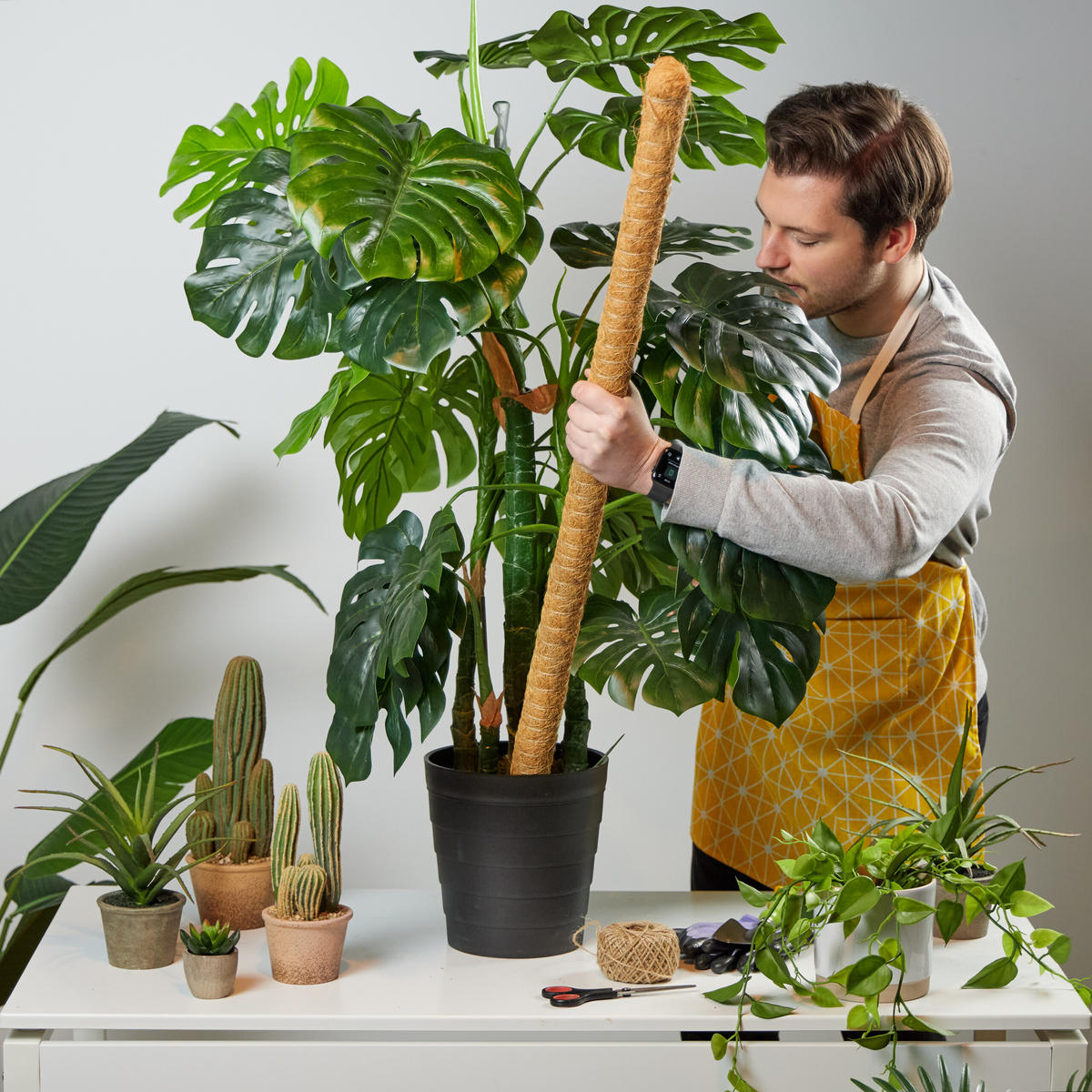 5XKOKOSSTÄBE - Hellbraun, Textil/Metall (3cm) - Relaxdays