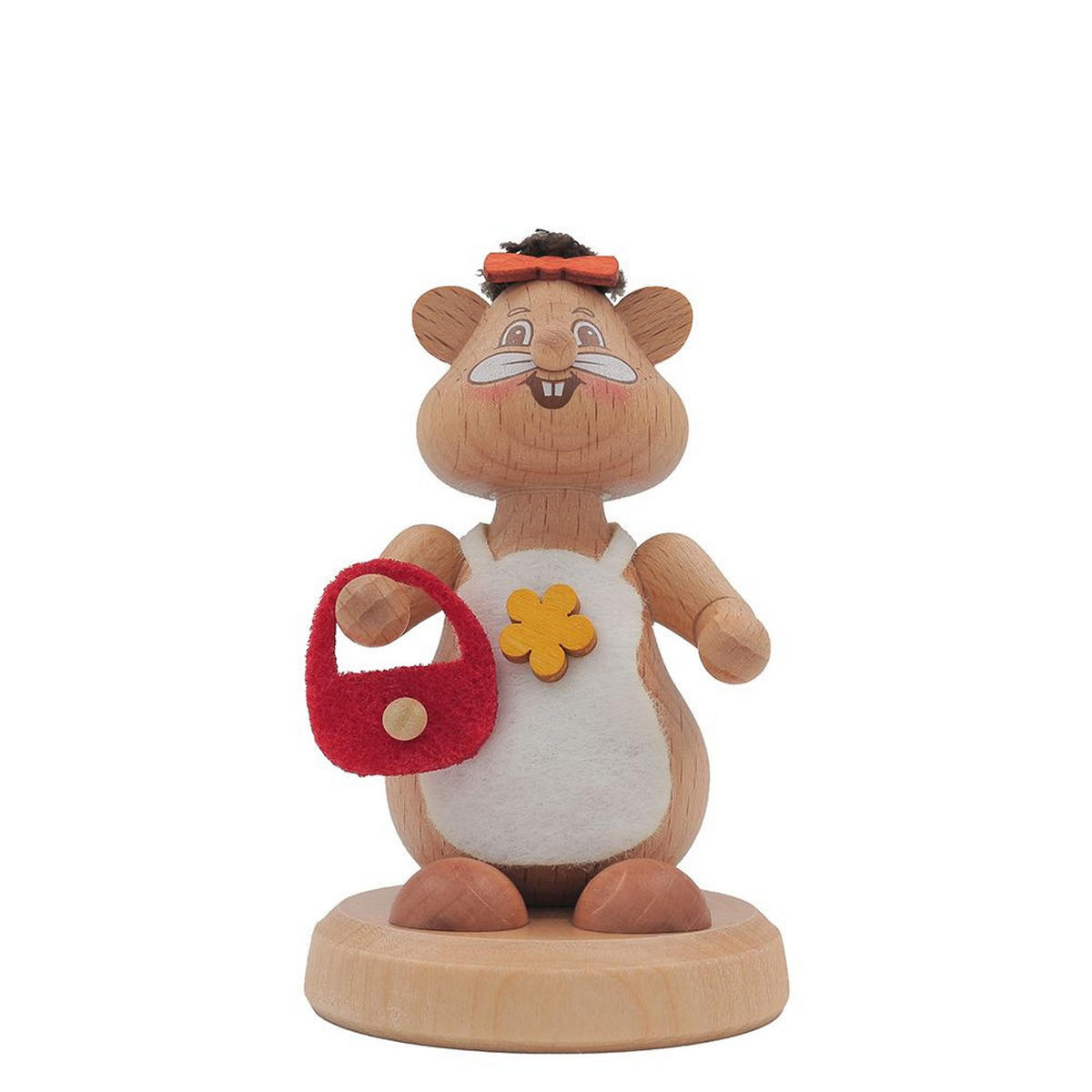 HOLZFIGUR Hamster Spaziergängerin 11 cm - Multicolor, Metall (6/11/0.1cm)