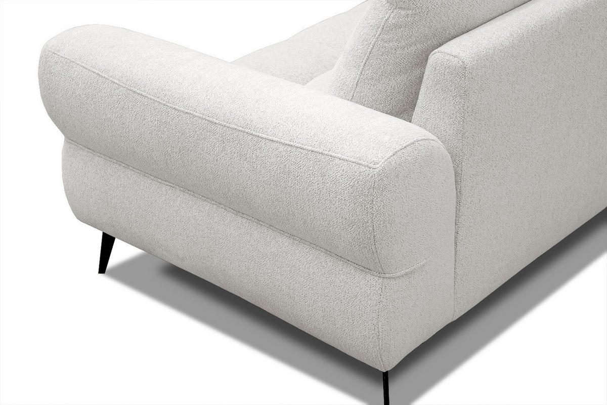 ECKSOFA SALVINI 4-Sitzer, weiß - Schwarz/Weiß, Holzwerkstoff/Textil (158/292cm) - Courtois Laville