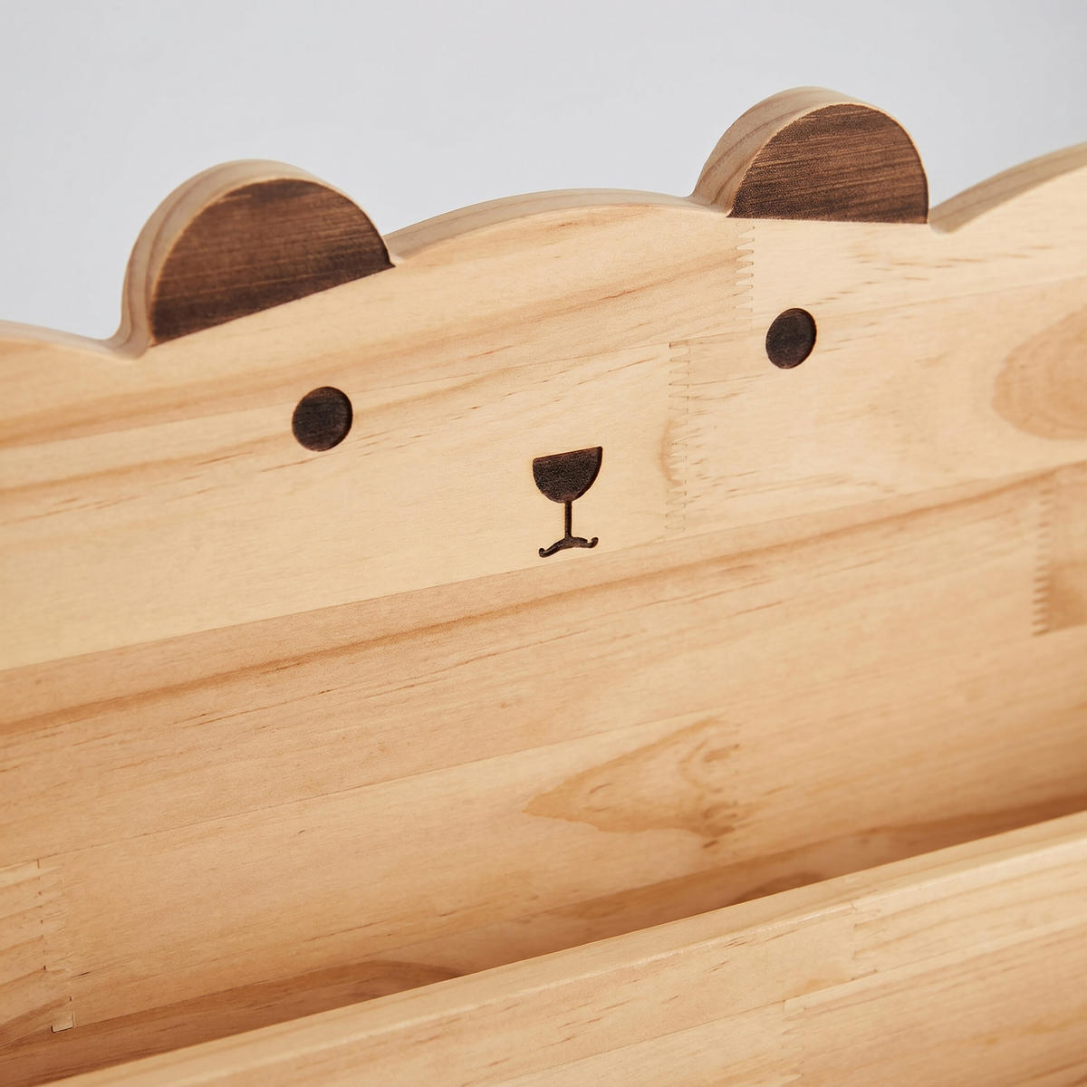 BÜCHERREGAL Natur Kinder auf Rollen mit Kreidetafel - Hellbraun, Holz/Kunststoff (70/85/29.5cm) - Relaxdays