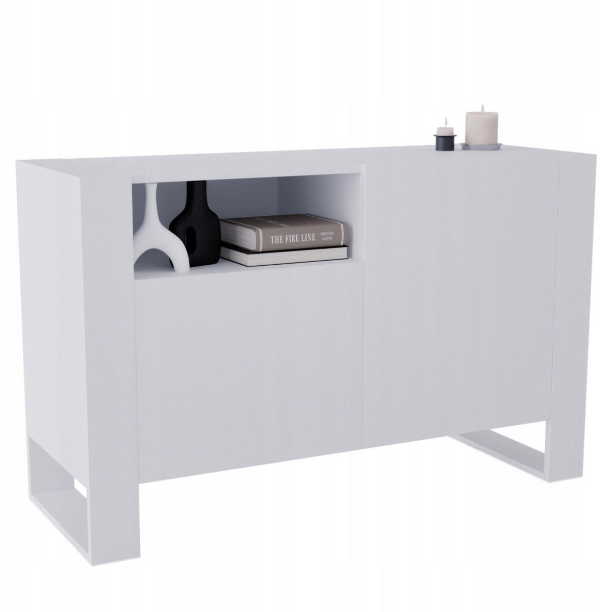 KOMMODE Karo 120/75/43.6 - Weiß, Holzwerkstoff (120/75/43.6cm) - RAUMHIRSCH FURNITURE