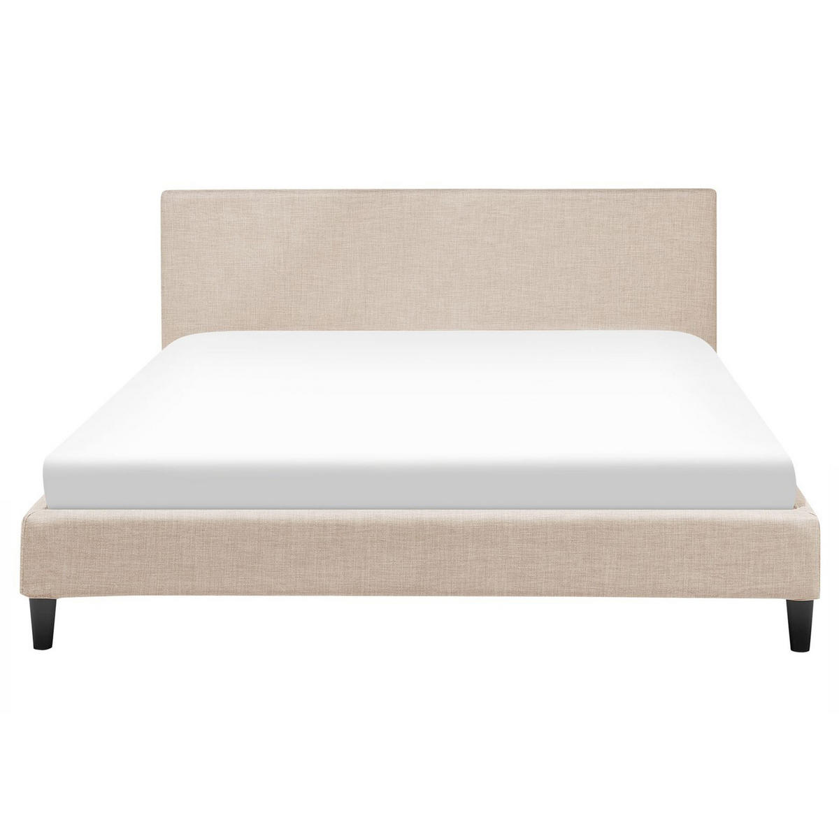 POLSTERBETT 160/200cm Sandbeige Fitou - Beige, Textil (160/200cm) - Beliani