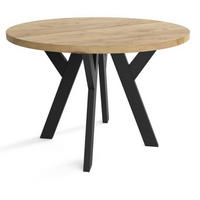 TISCH Schwarz Craft Ausziehbar Rund 90/130 cm - Multicolor, Holzwerkstoff (130/90/75cm) - Sepro Meble