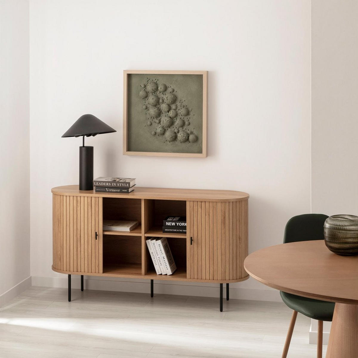 ANRICHTE NIEDRIGE Breda Natürlich 140 cm x 76 cm - Naturfarben, Holzwerkstoff (140/76/40cm) - Klast Home