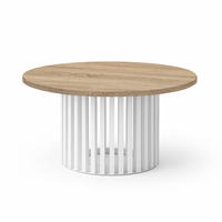 COUCHTISCH DOVER, 75 cm, minimalistisch und zeitlos, Eiche Sonoma/Weiß - Weiß/Sonoma Eiche, Holz (40/75/40cm) - Dekori_Interiors