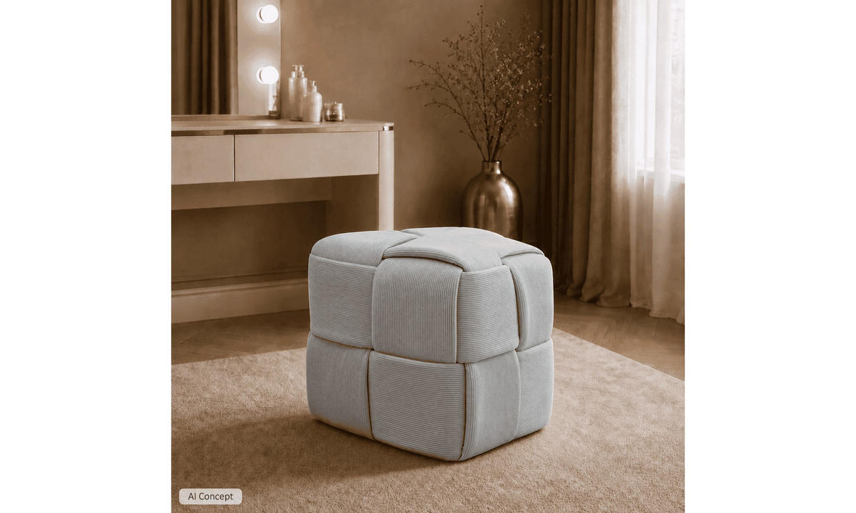 HOCKER CUBETTO 38/38/38 cm Grau - Grau, Textil (38/38/38cm) - Lookway