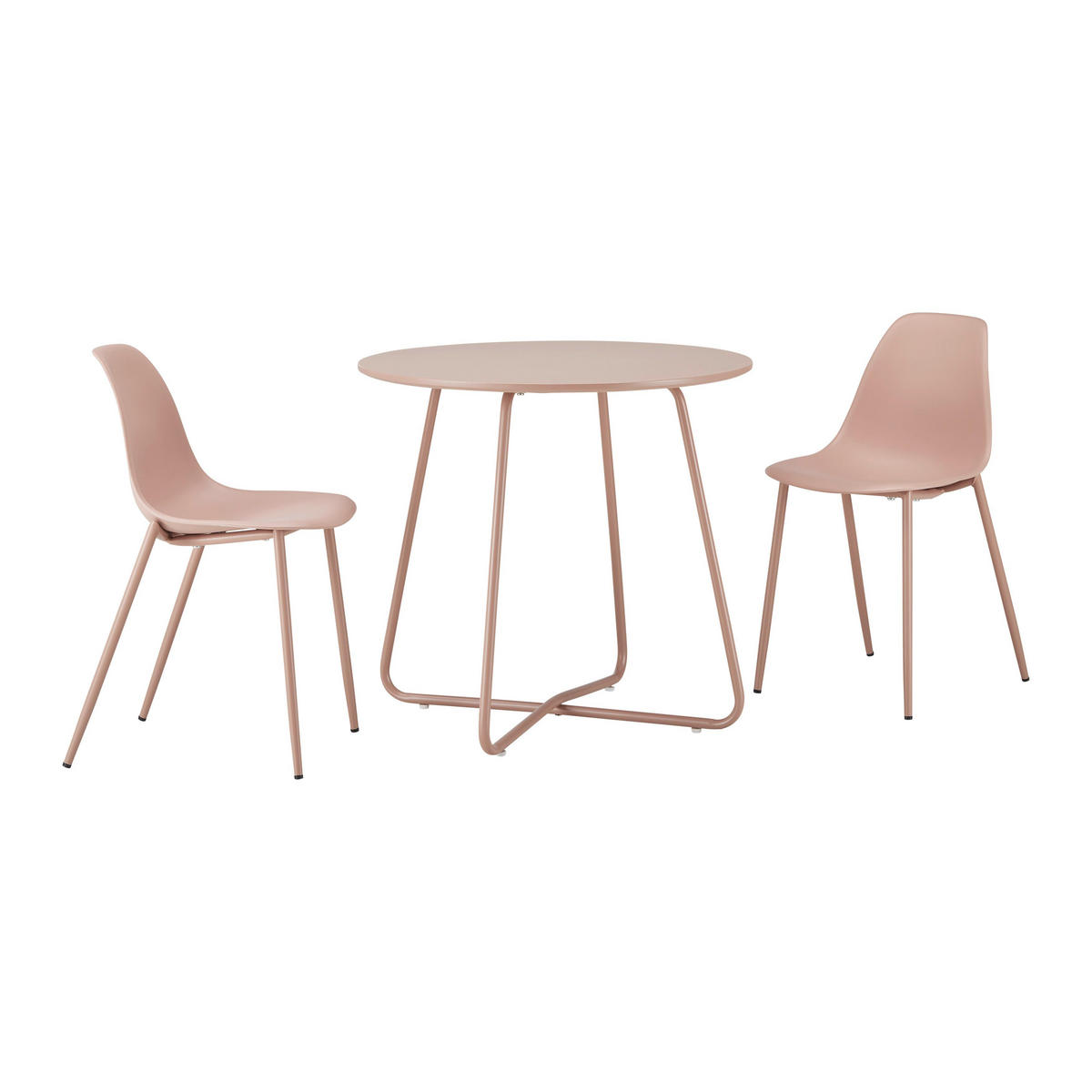 KINDERSITZGRUPPE Casey Rosa Kunststoff/Metall - Rosa, Metall (60/56/60cm) - Bessagi Kids