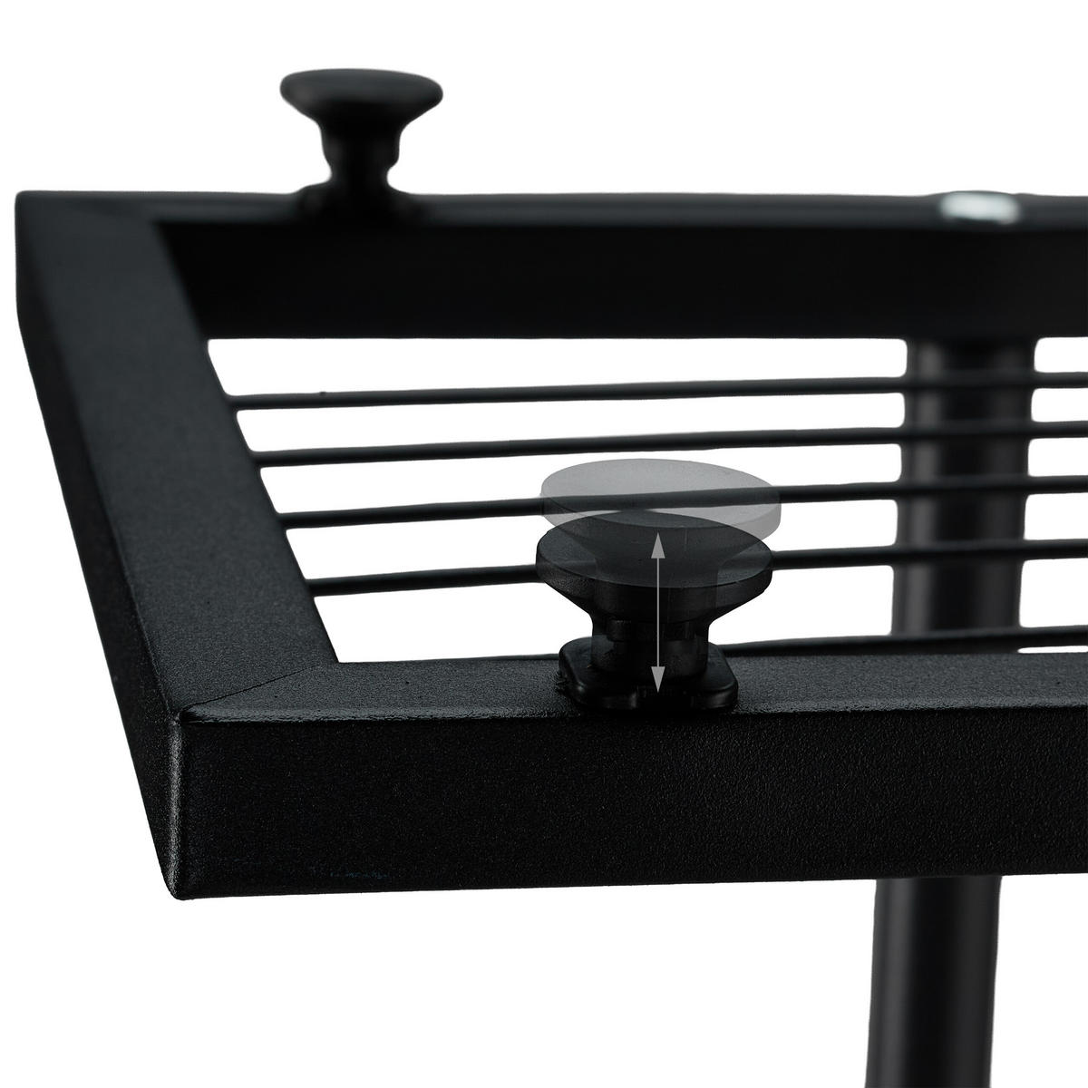 BLUMENREGAL - Schwarz, Metall (45/142/22cm) - Relaxdays