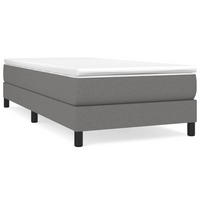 BETTGESTELL Dunkelgrau 90/190 Cm Stoff - Grau, Holz (90/190cm) - vidaXL