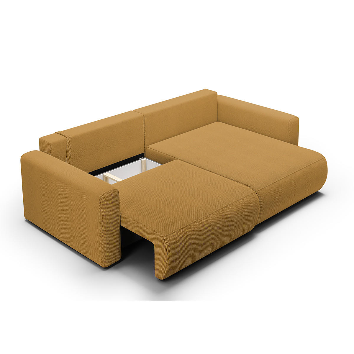 ECKSOFA Evy 3 Sitzplätze Gelb - Gelb, Holz (240/149cm) - Petits-meubles