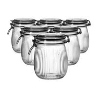 VORRATSGLÄSER MIT CLIP-VERSCHLUSS Lumos transparent 750 ml 6er Set - Transparent, Glas (11/14/11cm) - Ritzenhoff Breker