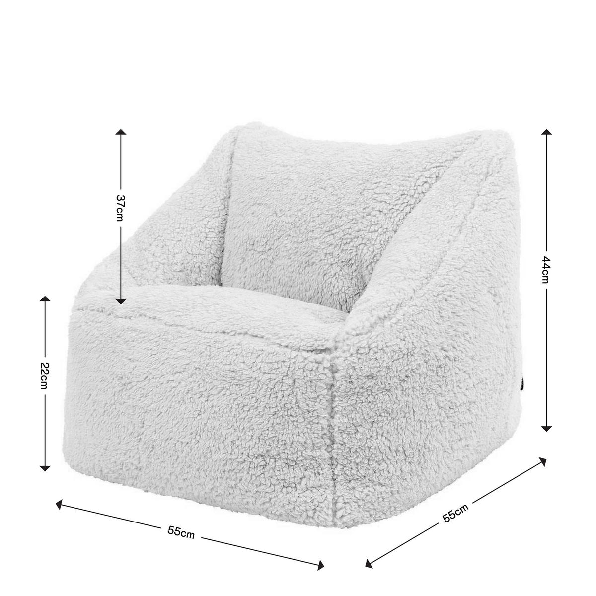 SITZSACK Flauschig für Kinder - Grau, Kunststoff (55/44/55cm) - icon