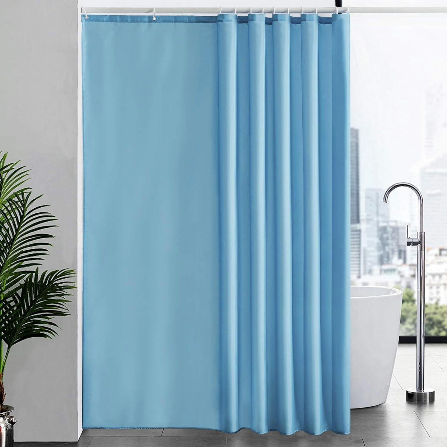 DUSCHVORHANG Textil Hellblau 200 x 240 cm - Hellblau, Textil (200/240cm)