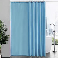 DUSCHVORHANG Textil Hellblau 200 x 240 cm - Hellblau, Textil (200/240cm)