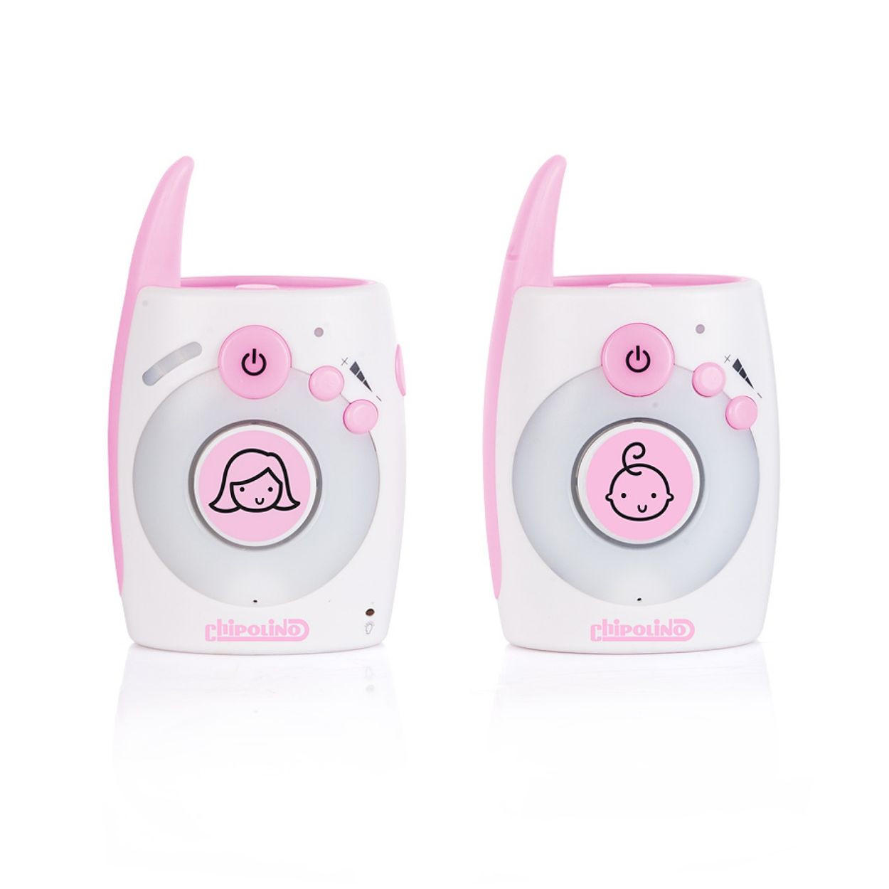BABYPHONE Astro rosa 300 m Reichweite, Zweiwege-Kommunikation, USB Adapter - Rosa, Kunststoff - Chipolino