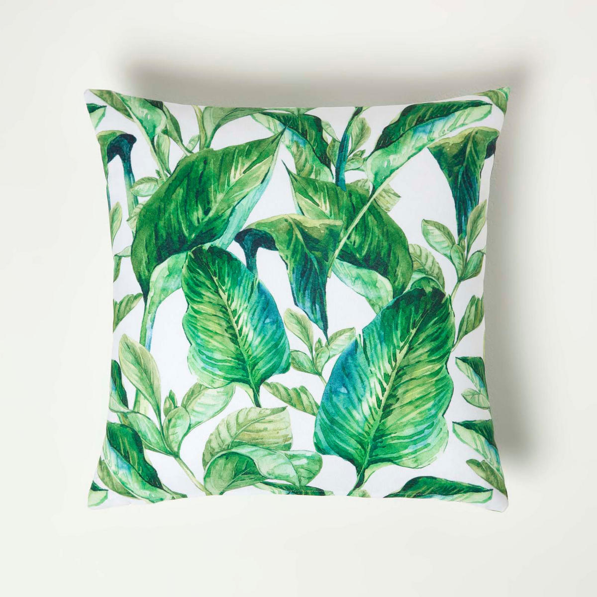 OUTDOOR-KISSEN 2er-Set 45/45 cm – Bananenblätter - Grün, Textil (45/45cm) - Homescapes