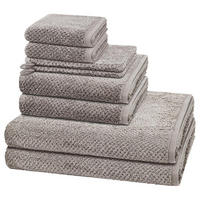 FROTTIERSET Pure 8-teilig - Grau, Textil (50/100cm) - Cawö